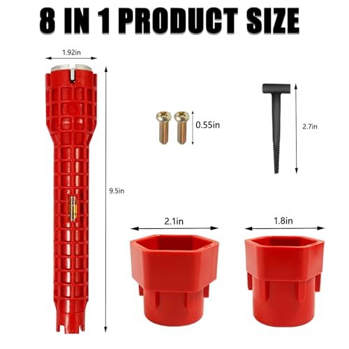 8 in 1 and 14 in 1 Multifunctional Sink Bathroom Wrench, Faucet and sink installation tools, Kitchen Drain Tub Removal nut Plumbing Plumber (2Pack 8 in 1 and 14 in 1)