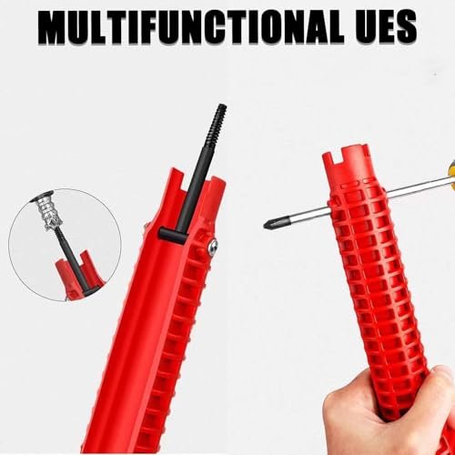 8 in 1 and 14 in 1 Multifunctional Sink Bathroom Wrench, Faucet and sink installation tools, Kitchen Drain Tub Removal nut Plumbing Plumber (2Pack 8 in 1 and 14 in 1)