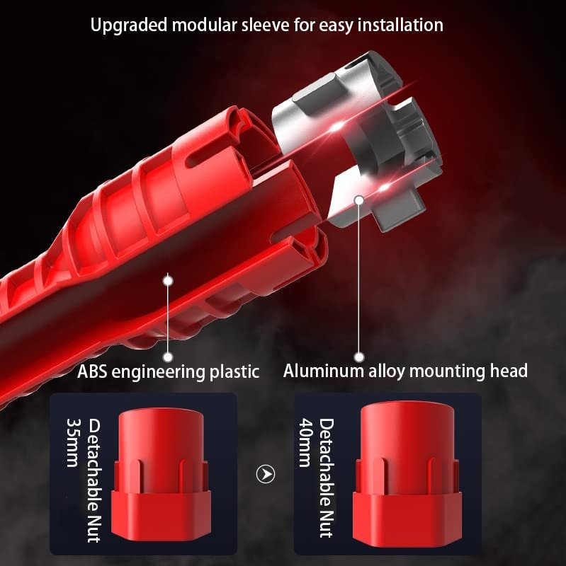 8 in 1 Multifunctional Sink Bathroom Wrench, Plumbing Installation Tool Household Water Pipe Faucet Washing Basin Corner Valve Sink Repair Removal Tool