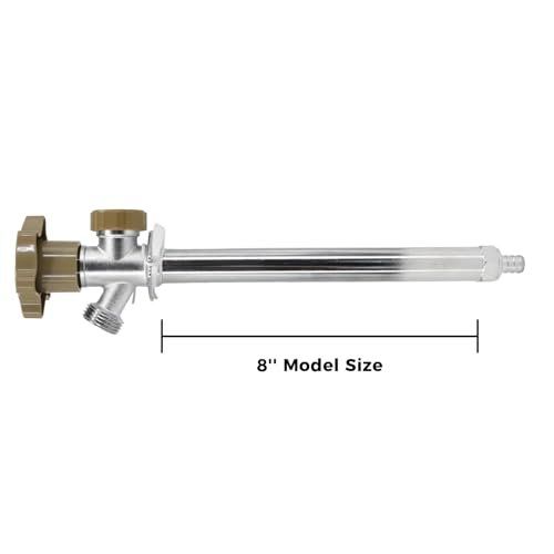 8-inch Anti-Siphon Frost Free Sillcock, Quater Turn 3/4-Inch Hose Bibb x 1/2-Inch PEX End,No Lead Brass Valve Frost Proof Outdoor Faucet Spigot