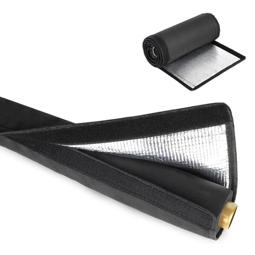 Ac Line Insulation, 78.7x11.8 inch 600D Oxford Air Conditioner Line Insulation, 3 Layer HVAC Copper Pipe Insulation Cover, AC Pipe Insulation Wrap for Outside