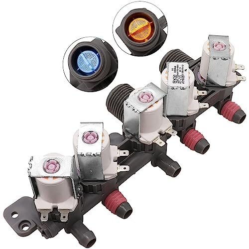 AJU73213301 AJU75152601 5221EA1008F Washer Water Inlet Valve (0EM part) with 10-year GUARANTEE 2025 UPGRADED Water Valve fits for Kenmore LG Washers WT7200CW, WT5001c*, 79631522211, WT4801CW, WT1201CW