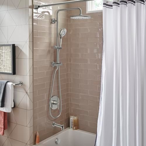 American Standard 1029072950 Spectra Versa 24-Inch 4-Function Retrofit Shower System with Rain Showerhead, 1.8 GPM, Brushed Nickel