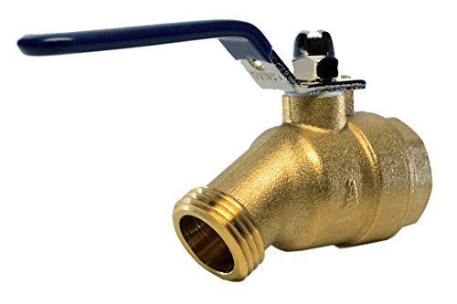 American Valve M76QT 3/4" Quarter Turn Hose Bibb FIP, 2 port, 3/4-Inch, Brass