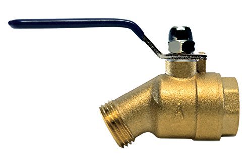 American Valve M76QT 3/4" Quarter Turn Hose Bibb FIP, 2 port, 3/4-Inch, Brass