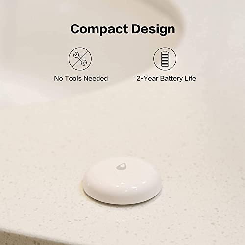 Aqara Water Leak Sensor 3 Pack, Zigbee Wireless Water Leak Detector for Alarm System and Smart Home Automation, Requires AQARA HUB, App Notifications, for Kitchen, Bathroom, Basement, Works with IFTTT