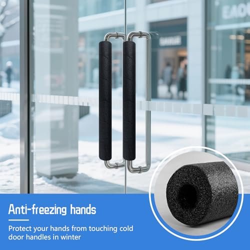 ATROPOS Foam Pipe Insulation Tubes, 10 Pack Spiral Foam Covers, 15.7Inch Cuttable Grip Wrap for Winter Pipe Insulation, Summer Anti-Scald Protection, Swimming Pool Rails, Stair Railings, Gym Equipment
