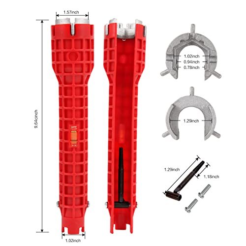 Basin Wrench,8 in 1 Faucet Wrench and Sink Wrench Installer Multi Tool,Multi-Purpose