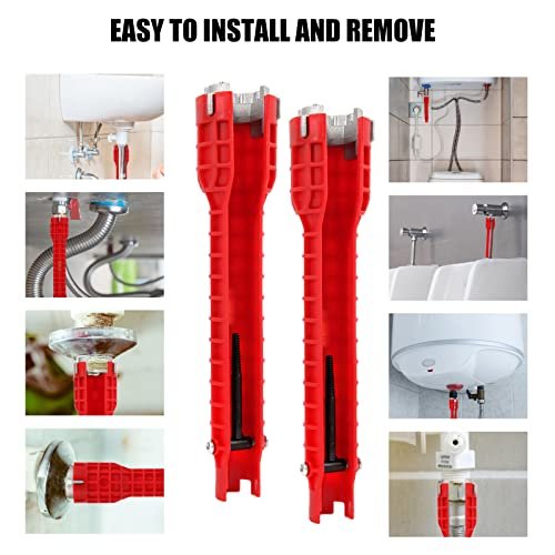 Basin Wrench,8 in 1 Faucet Wrench and Sink Wrench Installer Multi Tool,Multi-Purpose