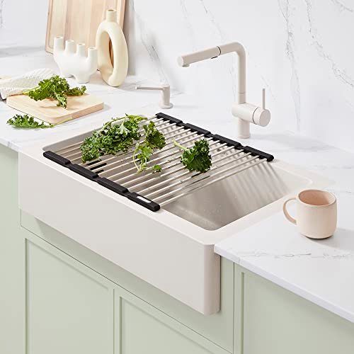 BLANCO 526963 Linus Low-Arc Pull-Out Dual Spray Kitchen Faucet, 1.5 GPM - Soft White