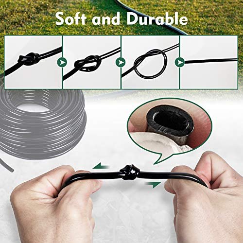 Bonviee 200ft 1/4 inch Drip Irrigation Tubing Blank Distribution Hose Garden Watering Tube Line for Drip Irrigation System