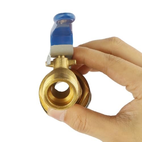 Brass Hose Bib/Outdoor Faucet -3/4" NPT/MIP Inlet - 3/4" Male GHT Threaded Garden Hose Outlet/Connector, Water Hose Spigot, Sillcock Hose Bibb Valve (3/4" NPT TO 3/4" GHT)