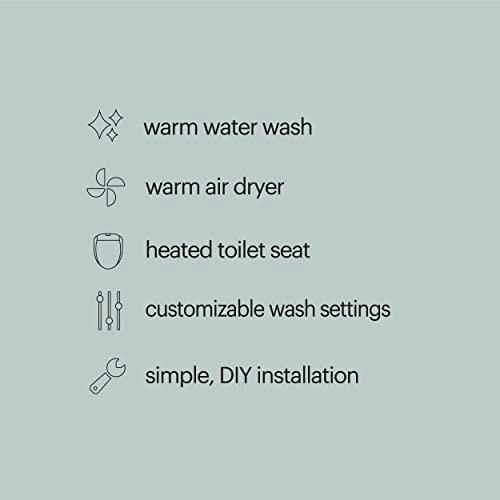 Brondell LE99 Bidet Toilet Seat, Fits Elongated Toilets, Electric Bidet with Remote, Warm Air Dryer, Strong Wash Mode, Stainless-Steel Nozzle, Saved User Settings & Easy Installation