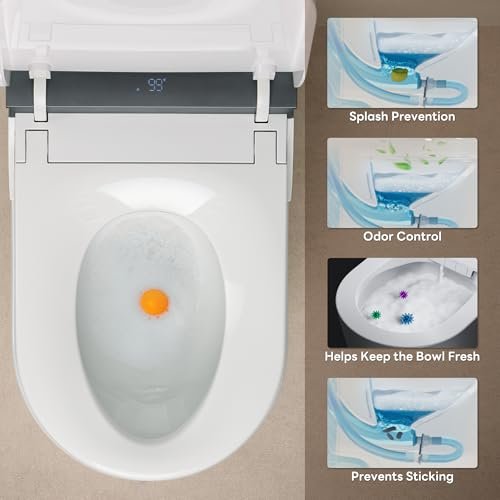 CANEST Smart Toilet with Bidet Built in, Foam Dispenser, 1000g MaP Flushing, Full-Area Seat Sensor, Auto Temperature Control Heated Seat, Auto Open/Close, Foot Sensor, Deodorization, Remote(FC-002SE)