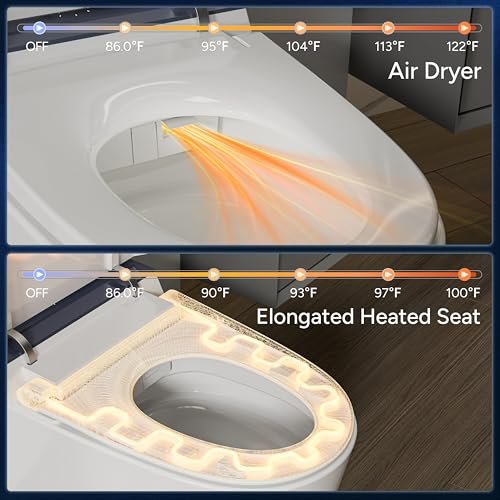 CASTA DIVA CD-U010 Smart Toilet with Bidet Built in,ADA Comfort Height, 1000 Gram MaP Flushing Score,Auto Open & Close, Dual Auto Flush,Elongated Heated Seat,Built in Tank with Powerful Flush 1.6GPF