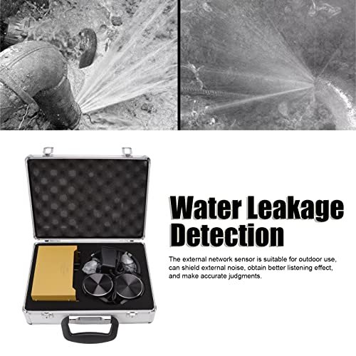 CHICIRIS Underground Water Leak Detector, 1600mah Plumbing Leak Detector with Headset and Adjustable 4 Gears for Reducing Floor Heating Water Leakage Waste (F999K)