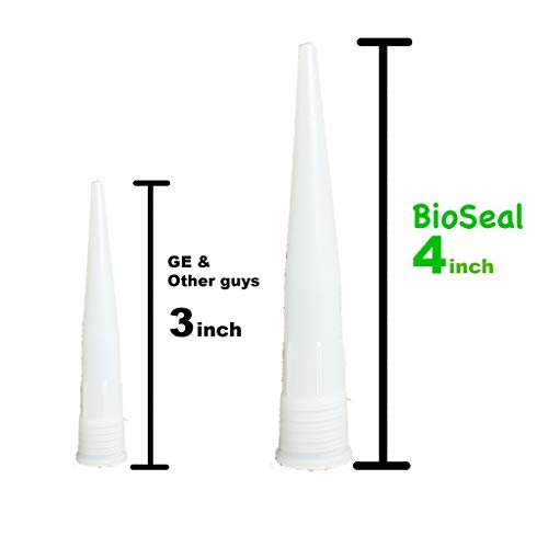 Clear BioSeal 100% Silicone Sealant Caulk General Purpose, Waterproof and Low Odor 10.1 Ounce Cartridge, Clear, (Pack of 1)