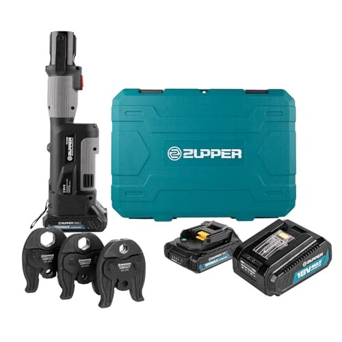 Compact Pro Press Tool kit with 1/2", 3/4", 1" Copper Pro Press Jaws, 2pcs Battery, Fast Charger & Carrying Case