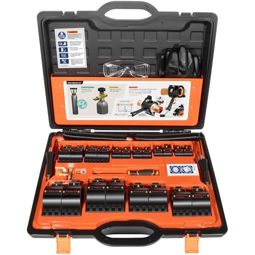 CST2 General Cold-Shot Pipe Freeze Kit - Upgraded CO2 Water Pipe Plumbing Line Freezing Repair Kit from 1/8" to 2" for Copper Steel Aluminum Cast Iron