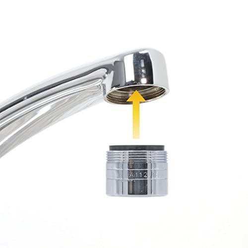 Danco 10485 Dual Thread Extra Water Saving Faucet Aerator, Green/, 1.0 GPM, Chrome
