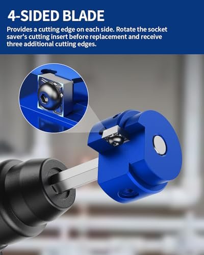 DAYDOOR PVC Pipe Reamer Kit, PVC Fitting Saver Contains 1/2'', 3/4'', 1'', 1 1/4'', 1 1/2'', 2'', 3'', 4'', Fit into Standard 1/2" Drill, for Use with Sch. 40 PVC, CPVC or ABS Fittings-8PCS