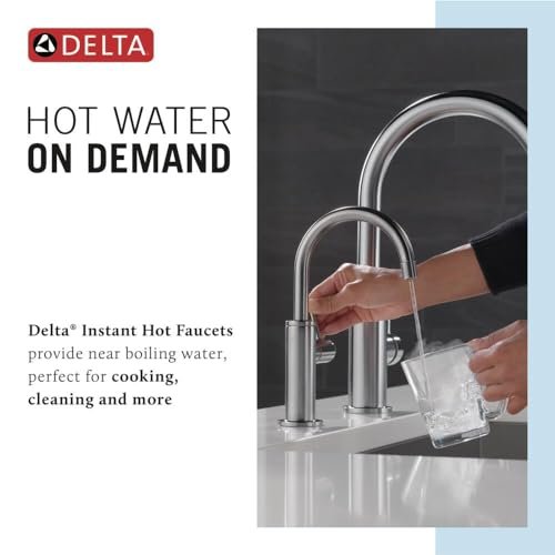 Delta Faucet Instant Hot Water Dispenser Faucet Gold, Instant Hot Water Tap, Hot Water Faucet, Champagne Bronze 1930LF-H-CZ (Tank and Filter Not Included)