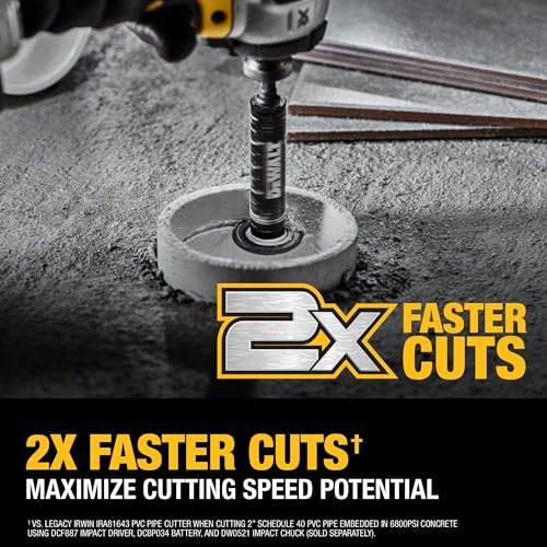 DEWALT Impact Connect Pipe Cutter, PVC Cutter, Diamond Grit Cutting Wheel (DWAIPCIR)