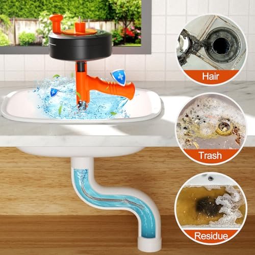 Drain Auger, Drain Snake With Drill Adapter, 25ft Plumbing Auger Heavy Duty Flexible Sink Steel Plumbing Auger Bathroom Hair Clog Removal Tool, Manual Or Powered - No auto retract or feed
