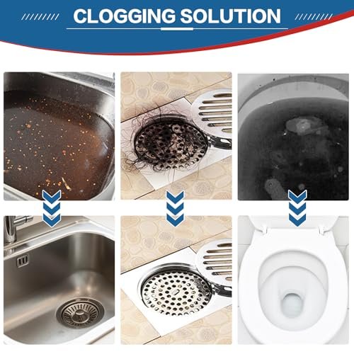 Drain Clog Remover 18 Packs Fast Acting Drain Cleaner Powders for Kitchen Sink Bathroom Shower Bathtub Powerful Pipe Unclogger Clears hair Grease Safe for Pipes