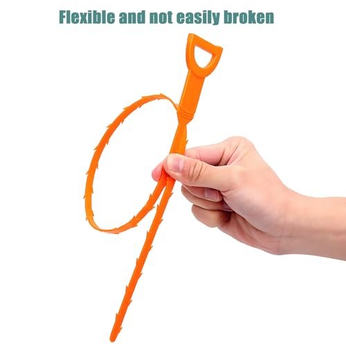 Drain Snake, Drain Clog Remover Tool, 3 Pack Cleaner Hair Remover, Sink Snake for Sewer Kitchen Sink Bathroom Tub Toilet