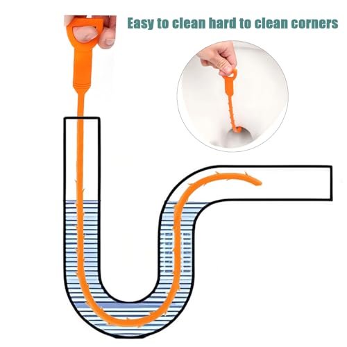Drain Snake, Drain Clog Remover Tool, 3 Pack Cleaner Hair Remover, Sink Snake for Sewer Kitchen Sink Bathroom Tub Toilet