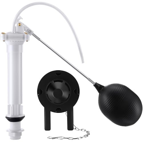 Dreyoo Universal Toilet Tank Repair Kit Compatible with Danco 80816, Toilet Repair Parts Fill Valve, Flapper, Rod, Float Replacement, Toilet Repair Kit for 8.5 Inch Tanks, Toilet Tank Flapper Replace
