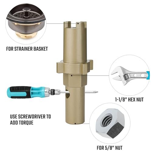 DURATECH Faucet Wrench, Sink Wrench, 8 in 1 Plumbing Wrench, Faucet Installation and Removal Tool for Plumbing Repair