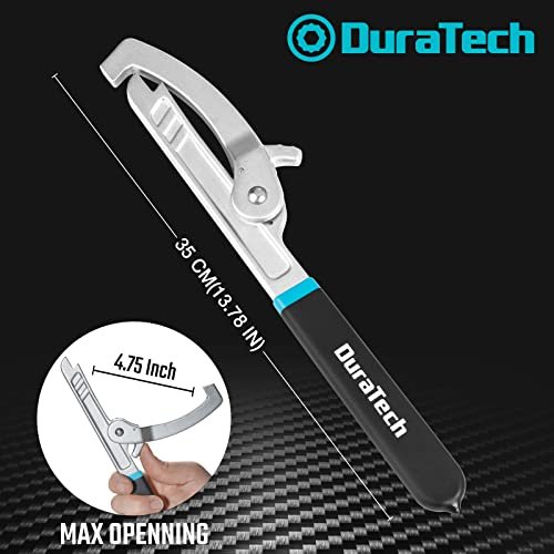 DURATECH Sink Strainer Lock Nut Wrench, Adjustable up to 4-3⁄4" Capacity Upgrade Jaw, for Install or Remove Strainer Basket Lock Nuts