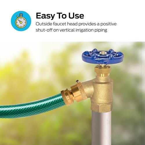 Eastman Bent Nose Garden Hose Valve, 3/4 in FIP x 3/4 in MHT, Brass, 20255