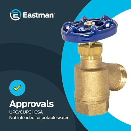 Eastman Bent Nose Garden Hose Valve, 3/4 in FIP x 3/4 in MHT, Brass, 20255