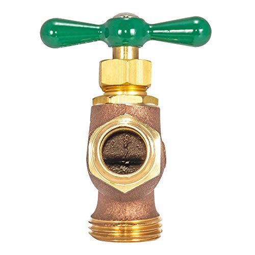Eastman Heavy-Pattern Hose Bibb, 1/2 Inch MIP Connection x 1/2 Inch MHT Connection, Brass Plumbing Fitting, 48628