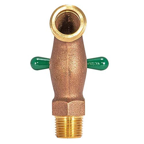 Eastman Heavy-Pattern Hose Bibb, 1/2 Inch MIP Connection x 1/2 Inch MHT Connection, Brass Plumbing Fitting, 48628