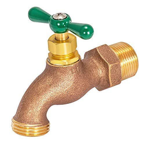 Eastman Heavy-Pattern Hose Bibb, 3/4 Inch MIP Connection x 3/4 Inch MHT Connection, Brass Plumbing Fitting, 48629