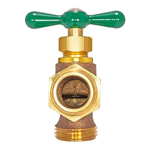 Eastman Heavy-Pattern Hose Bibb, 3/4 Inch MIP Connection x 3/4 Inch MHT Connection, Brass Plumbing Fitting, 48629