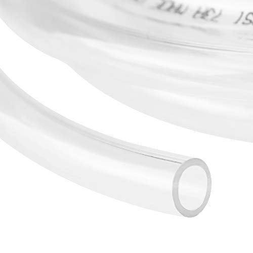 Eastrans Clear Vinyl Tubing Flexible PVC Tubing, Hybrid PVC Hose, Lightweight Plastic Tube, by 1/2 Inch ID, 10-Feet Length