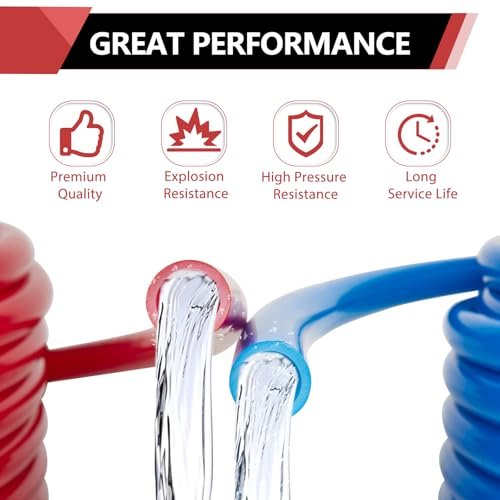 EFIELD 1/2 inch 2 x100 ft Pex-b Pipe/Tubing,NSF Certified for Potable Water, Hot/Cold Water, Blue & Red 200 ft Length for Plumbing and Heating Applications, with Pipe Cutter,(AB-2)