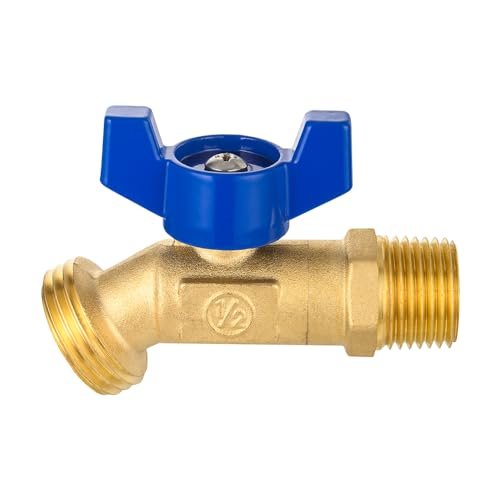 EFIELD 1/4-Turn Outdoor Spigot, Sillcock Hose Bibb Valve 1/2" Male NPT Inlet ×3/4" Male GHT Threaded Garden Hose Outlet/Connector,(SILLCOCK045)