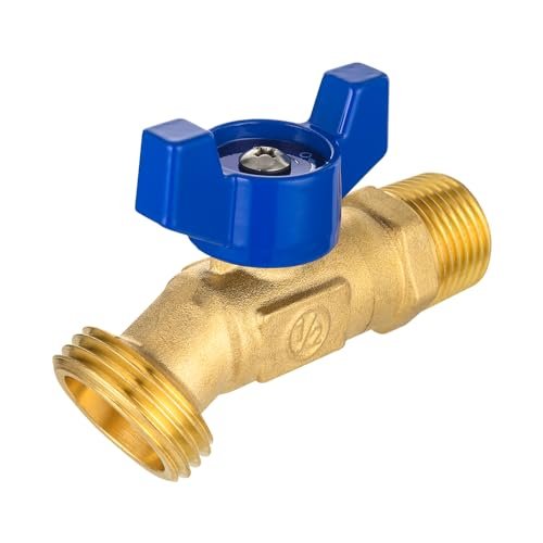 EFIELD 1/4-Turn Outdoor Spigot, Sillcock Hose Bibb Valve 1/2" Male NPT Inlet ×3/4" Male GHT Threaded Garden Hose Outlet/Connector,(SILLCOCK045)