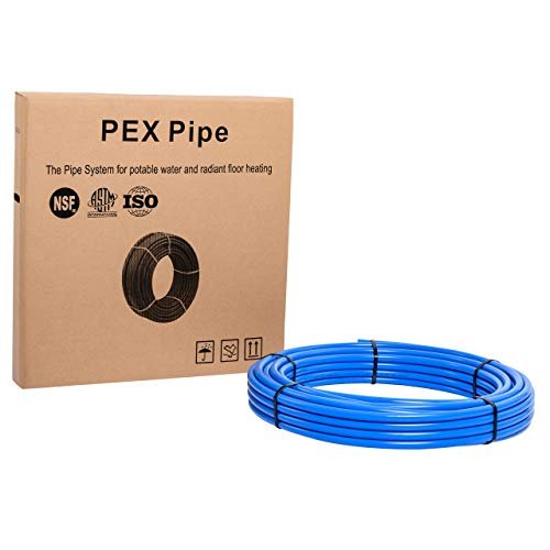 EFIELD Pex-b Pipe Instant Plumbing Repair Kit: 1/2 Inch x100 ft Blue Tube, 1/2" Push fit Repair Slip and 1/2" Coupling, and Pipe Cutter. No Extra Tool Required (1/2-inch),(A-1)