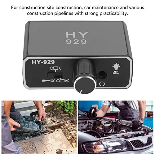 Ejoyous Water Leakage Detection, Underground Water Pipe Leak Detector Monitor with Dual Probe and Headphone Sound Adjustable Intensifier for Construction Site Pipeline Detection (US Plug)