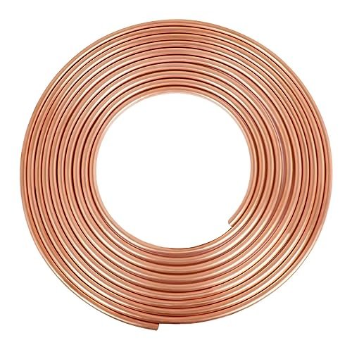 ELECTRAPICK Copper Tubing 1/2" OD x 7/16" ID x 50 Ft, T2 Pure Copper Tubes Soft Coil, Metal Round Seamless Pipe Tubing for Air Conditioning Refrigerator, Industry,DIY