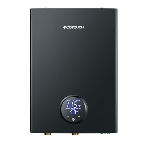 Electric Tankless Water Heater, ECOTOUCH 27kW on Demand Water Heater Electric 240Volts Instant Endless Hot Water Heaters Point of Use with Self-Modulation to Save Energy ECO270B