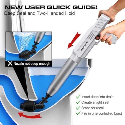 ‌Electric Toilet Plunger for Bathroom, High-Pressure Air Plunger, Heavy-Duty Clog Remover for Toilets, Toilet Drain Unclogger