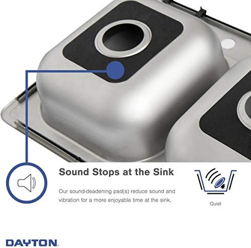 Elkay D11515 Dayton 15" Drop In Single Basin Stainless Steel Kitchen Sink - 3 Faucet Holes